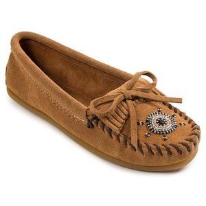 Minnetonka Beaded Suede Moccasin